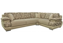 Угловой диван в комбинированной обивке Валлетта Люкс 2 (24 гр.ткань/120 гр.кожа)