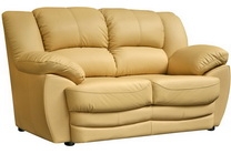 Двухместный кожаный не раскладной диван Торино 2 (22) 120 гр.