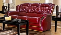 Трехместный кожаный диван Бакарди, 140 гр.