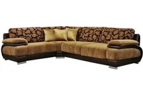 Угловой диван в комбинированной обивке Валлетта Люкс 1 (24 гр.ткани/120гр.кожи)